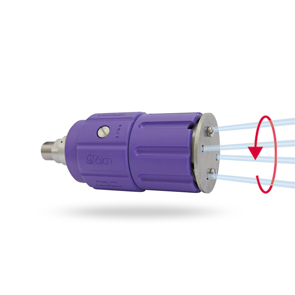 Rotační tryska FALCH Pointspeed regulation 5, 4/2, 500 barů, 90°C